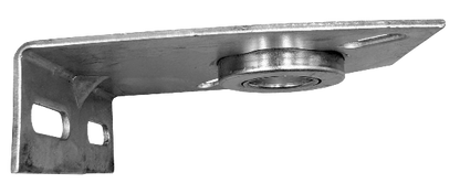 Residential fixed spring plate 3-3/8" offset with 1" bearing holds spring shaft on common residential doors - side