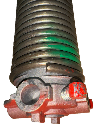 Garage door spring tempered steel aluminum cones steel set screw .243 inside diameter 2" length 30"L